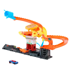 Hot Wheels City Pizza Slam Cobra Attack Playset With 1:64 Scale Toy Car HTN81